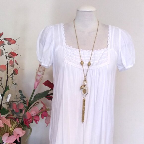 Vintage NEW mia collection Handmade Gold Beads Charms Gold Tone Necklace - Picture 8 of 9